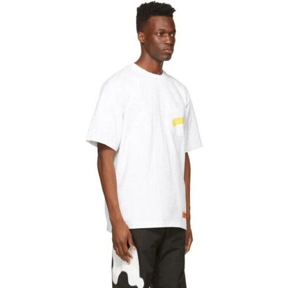 Heron Preston Pocket Style T-Shirt Size XS White Mens - Picture 15 of 16